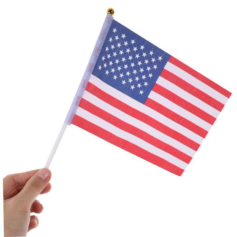 FUNOMOCYA Hand Waving Mini Flags Set 25pcs Usa Flag Polyester