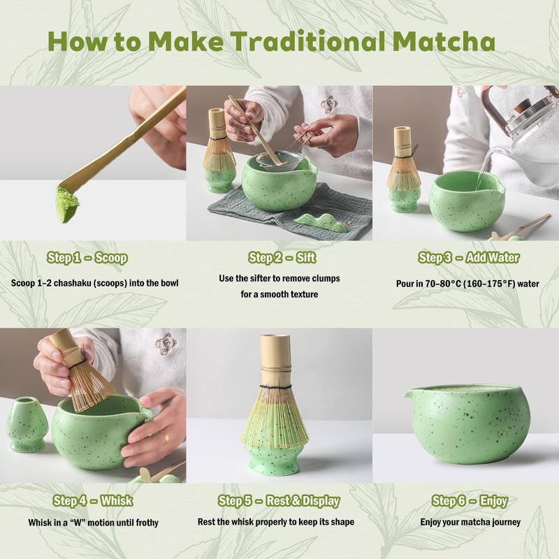 Premium Matcha Whisk Set - 7-Piece Japanese Tea Ceremony Matcha