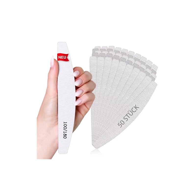 Lynis-Nailshop.de Professional Nail File for Gel Nails 100/180 Grit Zebra