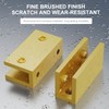 Ranbo 2 Pcs Solid Brass Glass Shelf Brackets, Heavy Duty