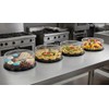 PACTOGO 18" Round Black Plastic Cater Trays with Clear Dome