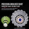 kunli KL-350 Nylon Badminton Shuttlecocks, 6 Pack, White, Medium