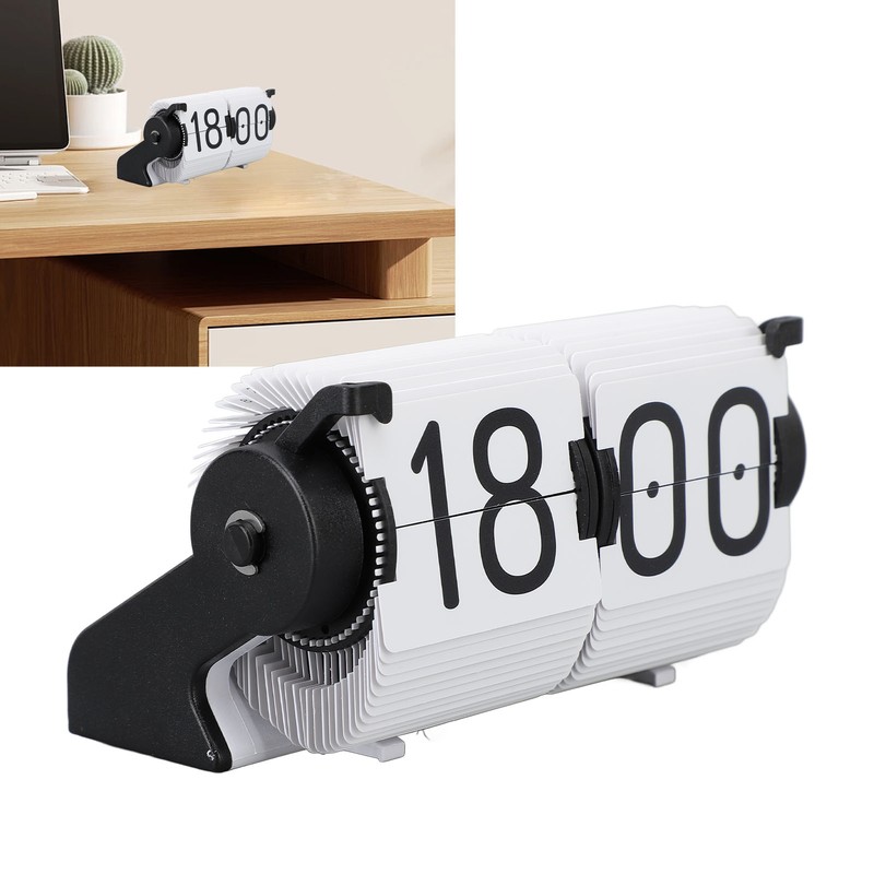 Digital Flip Down Clock Multifunction Mechanical Automatic Down Page Desk