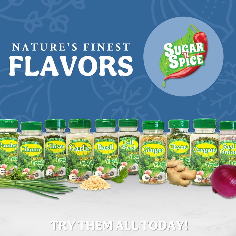 Sugar 'N Spice Premium Freeze-Dried Herbs & Spices, Strong Aroma