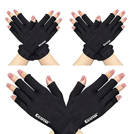 GSAFEME Guantes de algodón para eccema - Guantes sin dedos con pantalla táctil hidratantes para manos secas al dormir - Guantes de algodón para hombre