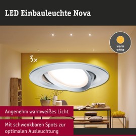 Paulmann Einbaul. LED Nova 3x 6.5 W ww alu ru