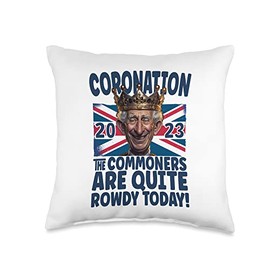 Funny King Charles Coronation 2023 Shirt Celebration Party Throw Pillow