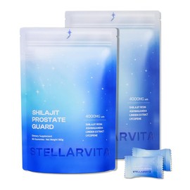 Stellarvita Shilajit Prostate Guard Gummies | 4000mg Per Gummy | 60 Gummies | With Shilajit, Linden Extract, Lycopene & Ashwagandha | Nightly Hormone Balance, Urinary Flow Support & Liver Detox | Mineral Dietary Supplements:_2 bag