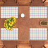 Linen Spring Placemats Set of 4 Buffalo Check Plaid Easter