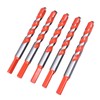 5PCS Twist Drill Bits 16.2mm Straight Triangle Shank Cemented Carbide