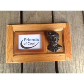 Unbranded Handcrafted in Kentucky Coal Figurine Wood Picture Frame Plaque