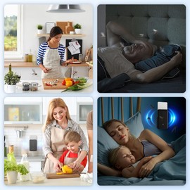 Flying Insect Indoor Fly Trap, Fruit Fly Plug in Trap with Odorless and Non-Toxic, Insect Light Trap for Fruit Flies, Gnat, Mosquito and Houseflies, Indoor Fly Control for Home Office Kitchen, Black