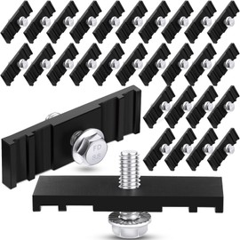 Tandefio 30 Sets Chain Link Fence Sign Mounting Bracket for Chain Link Fence Sign Clip Fastener with Bolts for Banner Display, Yard, Business, Events, Easy Installation Mounting Bracket