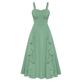 Belle Poque Sun Dress for Wedding Guest Engagement Dresses for Women Maxi Spring Dresses 2024 Sage Green 2XL