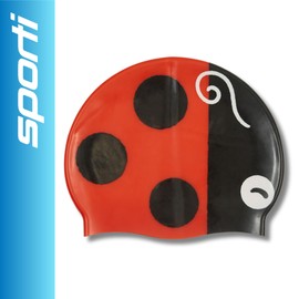 Sporti Ladybug Silicone Swim Cap Jr. - Red - Junior