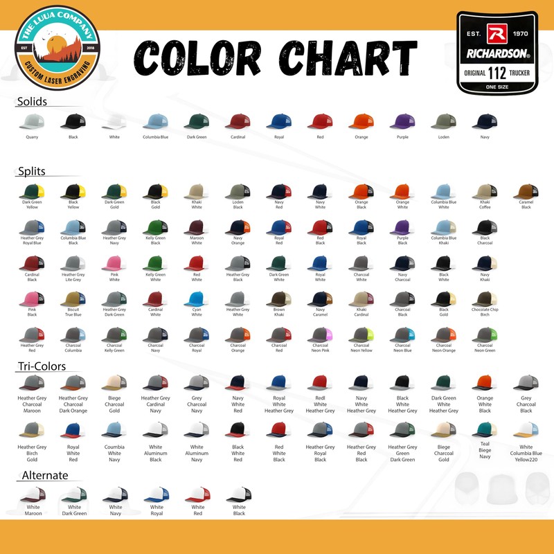 Custom Leather Patch Richardson 112 Trucker Hat for Men &