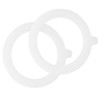 2Pcs White Silicone Jar Gaskets Replacement Rubber Seals Rings Sealing