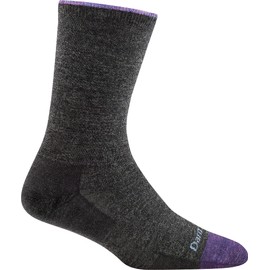 Darn Tough Women's Solid Basic Crew Lightweight Sock (Style 6012) - Charcoal, Large