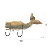 YUMBOR Rustic Wooden Nautical Hanging Whale Wall Hook, Distressed Storage