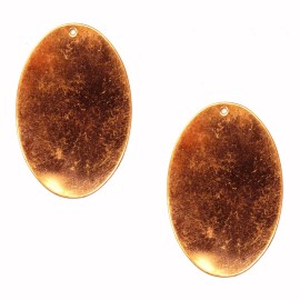 DAG Oval Copper Shape With Hole - 2 Pack for Enameling