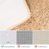 Seavish Luxury Beige Bath Rug 23.6" Shaggy Round Bathroom Rug