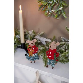 Primitives by Kathy Christmas Day Mice Critter Set