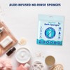 10pk Rinse Free Bath Sponges, 20x20cm Bath Wipes for Travel,