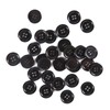 60 botones negros – 1 pulgada de resina de plástico