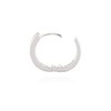 Single Celtic Hoop Earrings 925 Silver 16 mm Shiny Tarnish