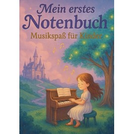Mein Erstes Notenheft – Musikspaß für Kinder: Blanko Musikheft für Kinder ab 3 Jahren – DIN A4 100 Seiten mit großer Lineatur | Leeres Notenbuch für ... | Perfektes Geschenk | Märchenhaftes Design