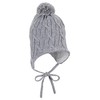 Sterntaler Knitted Hat with Bobble (Strickmütze) - Grey (Silver Mel.