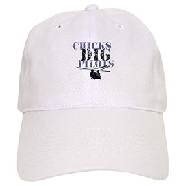 CafePress Chicks Dig Chinook Pilots Cap Unique Adjustable Baseball Hat White