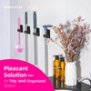 DOMAXCAI 4 Pack Broom Holder Wall Mount, Improved Broom Holder,