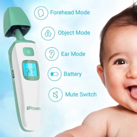 iProven Non-Contact Forehead & Ear Infrared Thermometer Fever Alarm DHL ship'n