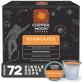 Copper Moon Single Serve Coffee Pods for Keurig K-Cup Brewers, Medium Roast, Stargazer Blend, 72 Count