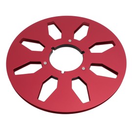1/4 10.5 Inch Empty Tape Reel Professional 8 Holes Wind Resistance Metal Takeup Reel for NAB Recording Red