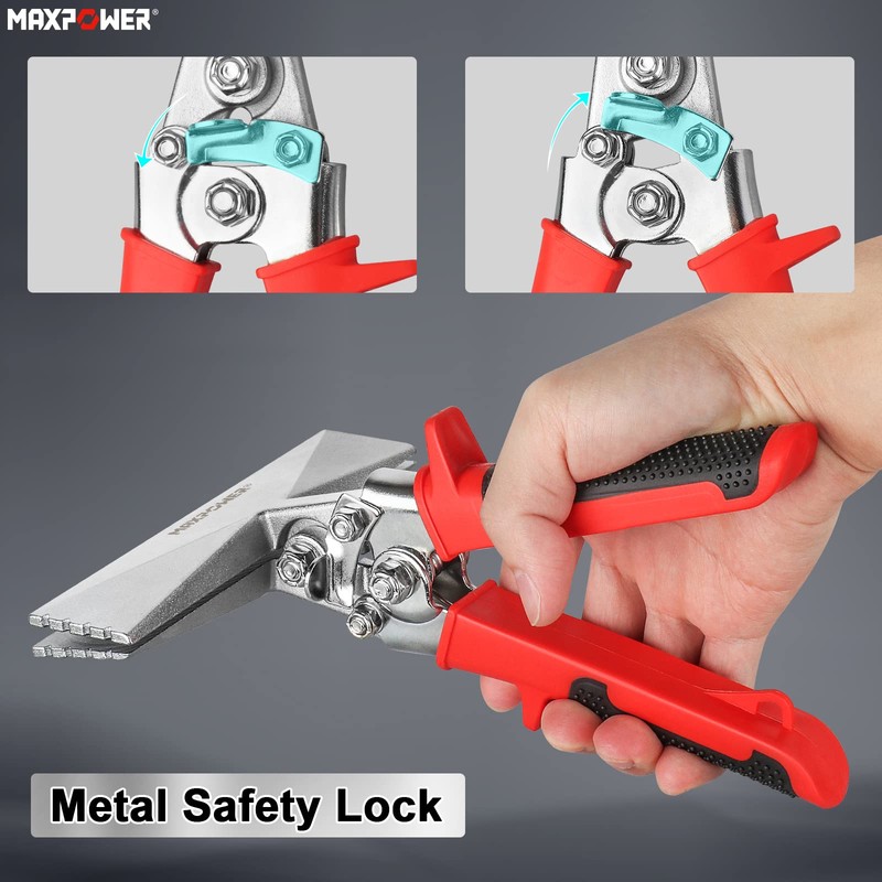 MAXPOWER 2-Piece Sheet Metal Hand Seamers, 5 Blade Pipe Crimper