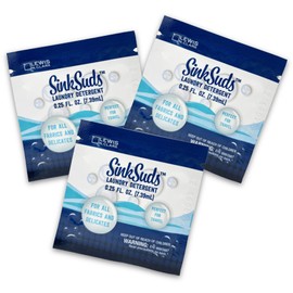 Lewis N. Clark SinkSuds Laundry Detergent Travel Size Liquid Soap TSA Compliant Safe for All Fabrics, 3 Packets