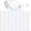 100 Pack Bulk Protective Safety Glasses Clear Lens Splash Proof