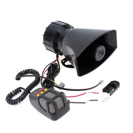 5 Siren Sounds Car Siren Speaker 5 Tone Sound Car Siren Vehicle Horn with Mic PA Speaker System Emergency Sound Amplifier - 60W Emergency Sounds Electric Horn