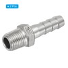 PATIKIL 304 Stainless Steel Barb Hose Fitting, 2 Pack 3/8"