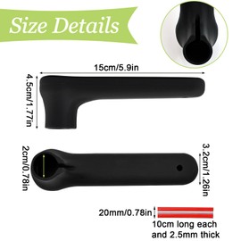 UFURMATE Door Handle Covers, 4Pcs Matte Black Silicone Door Handle Glove Covers Door Knob Covers Anti-Static Safety Door Lever Protectors for Flat Square Door Levers