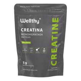 Creatina Monohidratada 650 Gr Wellthy 130 Porciones Sabor Sin Sabor                                                                                   