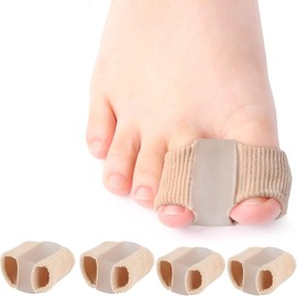 CPENG 4 Stück Zehenspreizer, Bequem Hallux Valgus Korrektur für Frauen Männer, Weich Zehentrenner Silikon, Hautfreundlich Hallux Valgus Bandage, 2 Verschiedene Größen von Zehenspreizer(L)