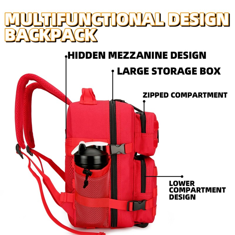 HongXingHai 9L Tactical Assault Backpack Gym Backpack Hiking Travel Backpack