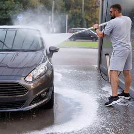 Zelonpro 2025Upgraded Jet Nozzle High Pressure Hose Nozzle for Garden Hose, 2-in-1 High Power Washer with 2 Different Nozzles and Hose Quick Connectors for Car Washing, Garden Cleaning, Patio