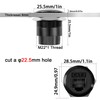 QIANRENON RJ11 Embedded Threaded Fixed Mount Adapter CAT3 RJ11 6P4C