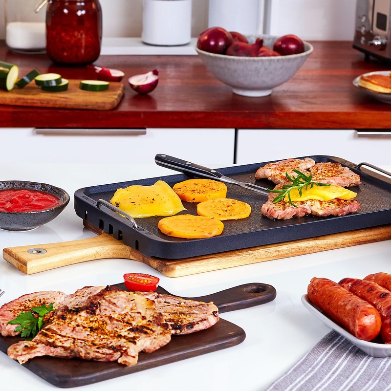 Cusimax Stove Top Griddle, Non-Stick Pancake Griddle, 14.96" x 8.66"