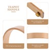 Kichvoe Wooden Teapot Handle Replacement Set 2 Pieces Heat-Resistant Beech