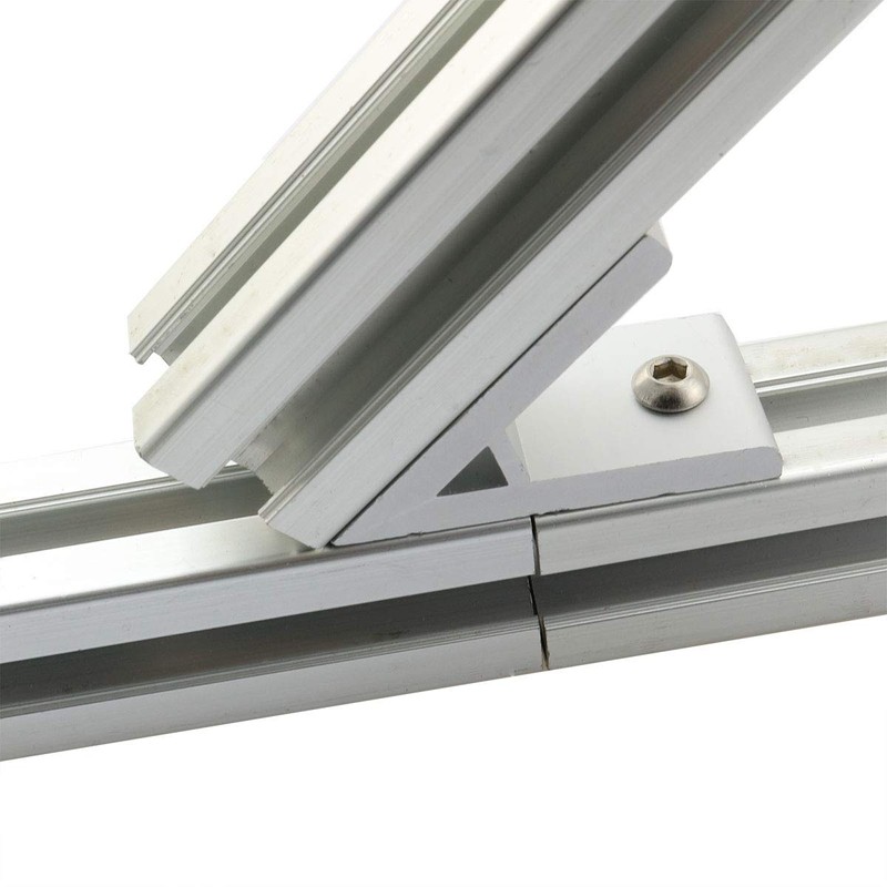 PZRT 2pcs 45 Degree Angle 2020 Aluminum Corner Brackets Profile